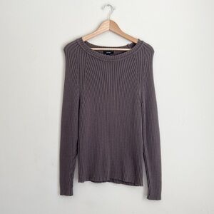 Alfani Women's Ribbed Taupe Brown Sweater